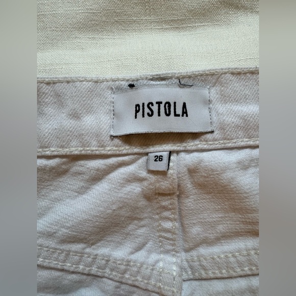 Pistola Cassie Crop Jean in White - Picture 5 of 6